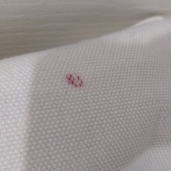 Samantha Thavasa DELUXE Shoulder Bag White Canvas 2 ways Tote Handbag - Picture 5 of 17